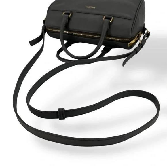 Saint Laurent Dark Gray Leather Satchel - Picture 6 of 10